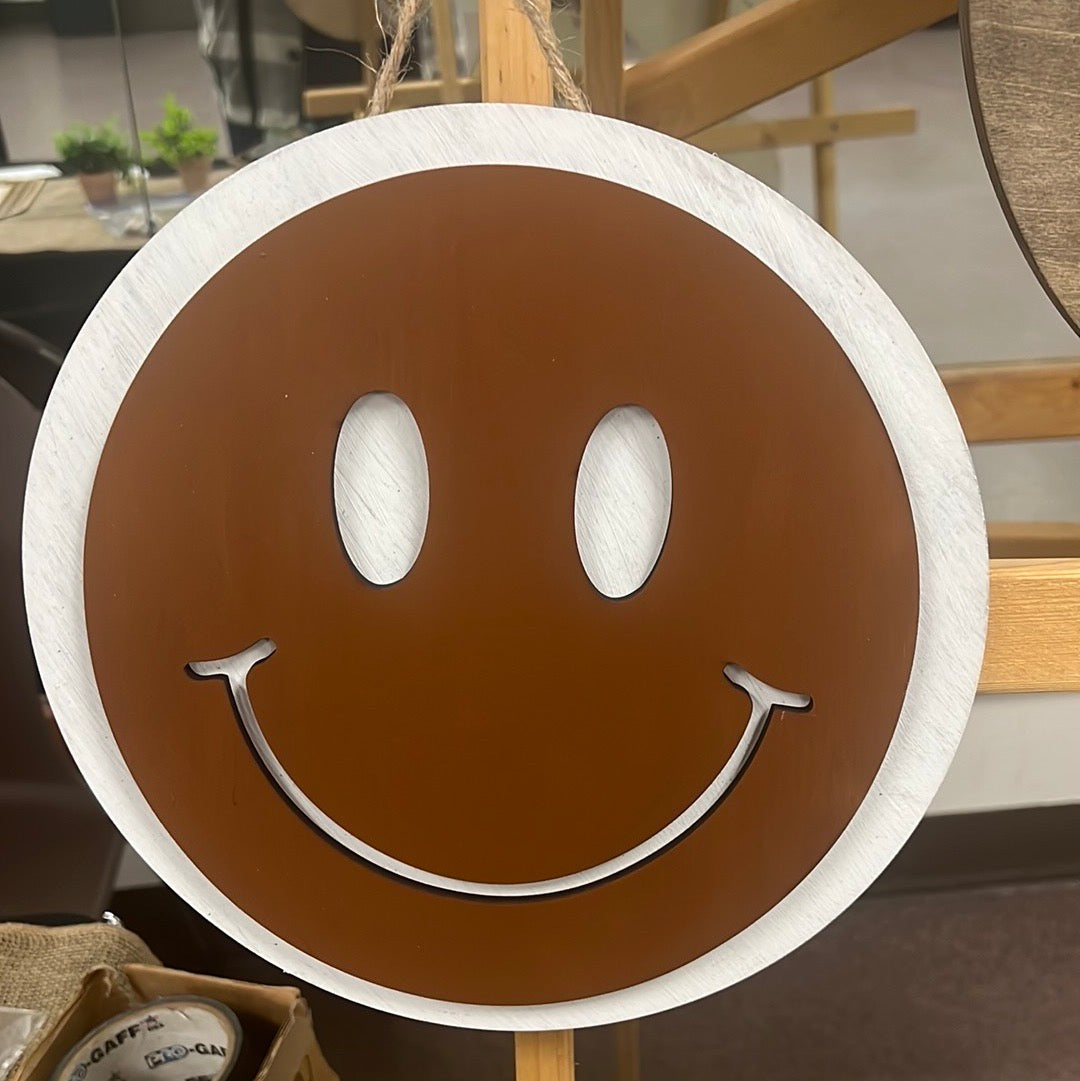 Smiley Face Round Sign
