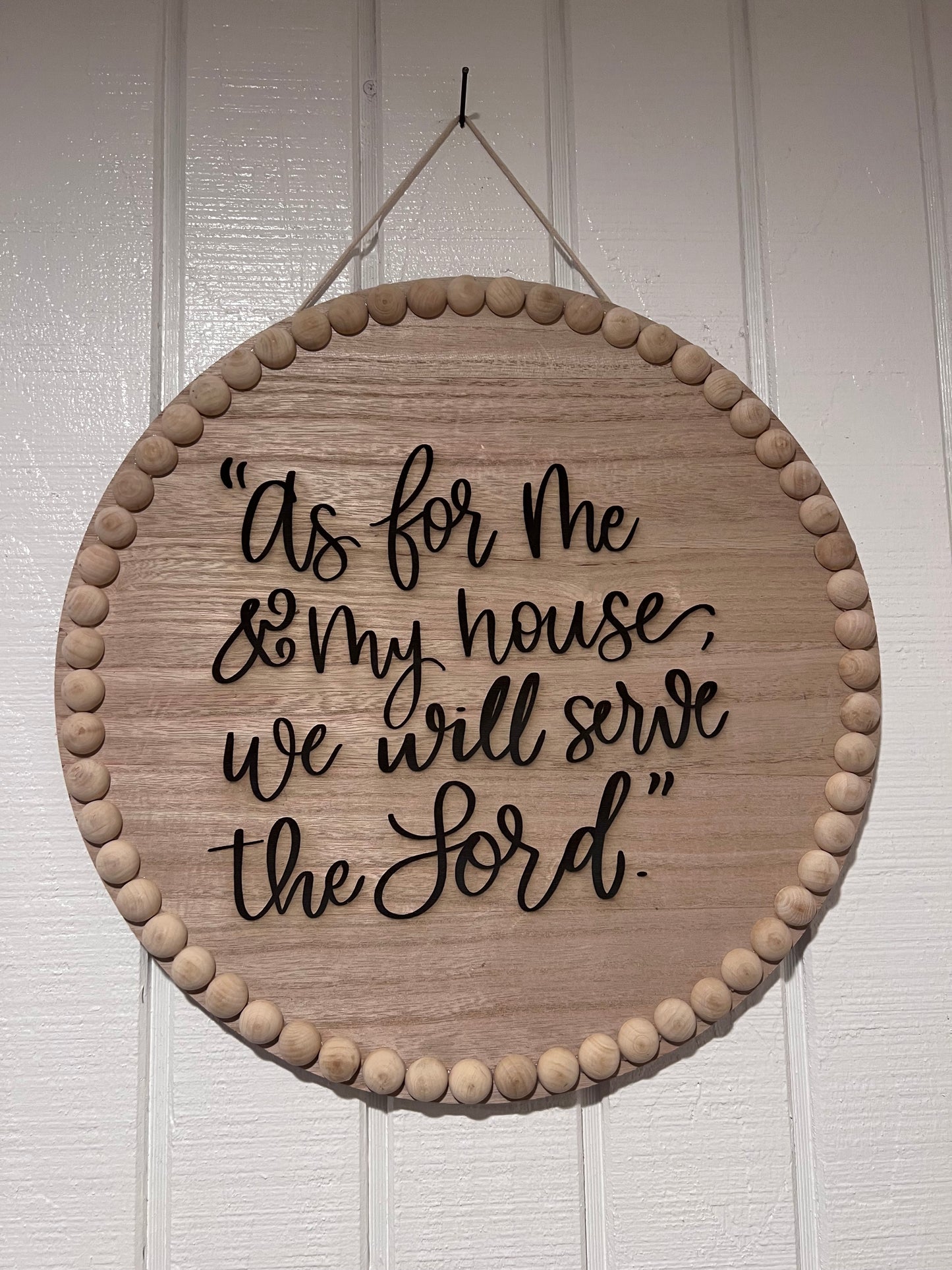 Engraved Round Sign