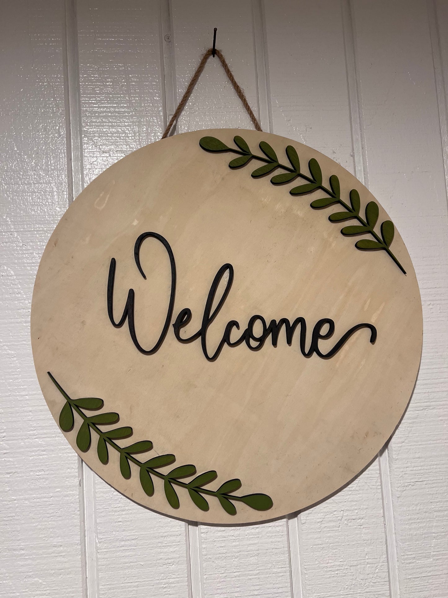 Welcome Round Sign